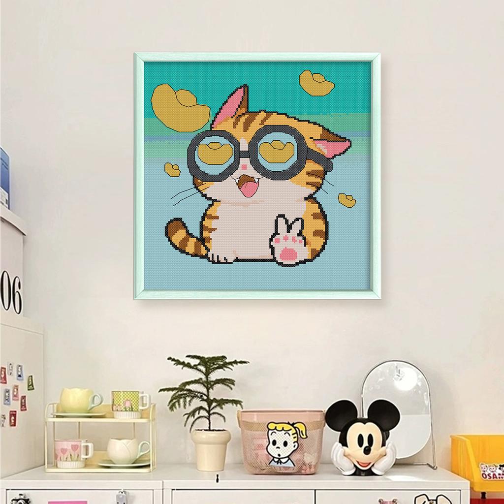 Животные Полный 14CT DIY Наборы для вышивания крестом с нанесенным рисунком Наборы для вышивания крестом с принтом Вышивка DIY Стартовый набор для взрослых Домашний декор