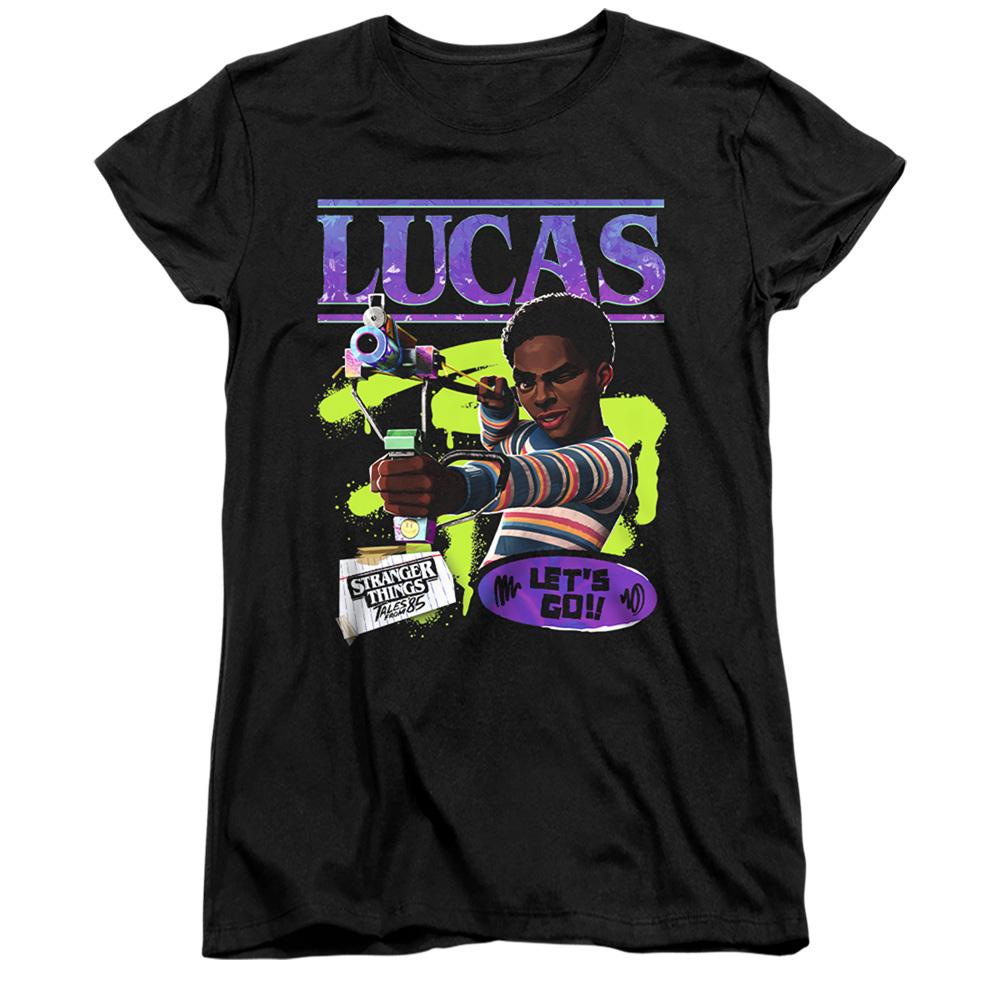 Stranger Things: Tales from ´85 Womens/Ladies Lucas Stranger Things Fitted T-Shirt