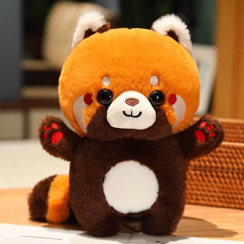 30cm Cute Raccoon Into Red Brown Red Panda Dress Up Plush Toy Plush Animal Soft Pillow Birthday Gift for Children