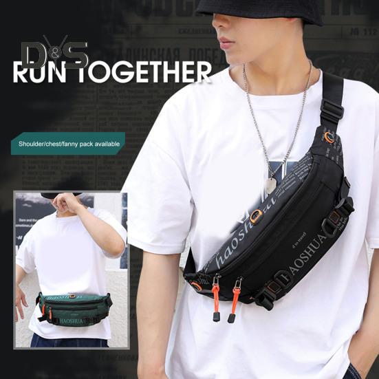 Large Crossbody Fanny Pack Sports Waist Bag Waterproof Hip Pouch Bum Bag Outdoor Waist Pack for Jogging Hiking Fishing Men Women