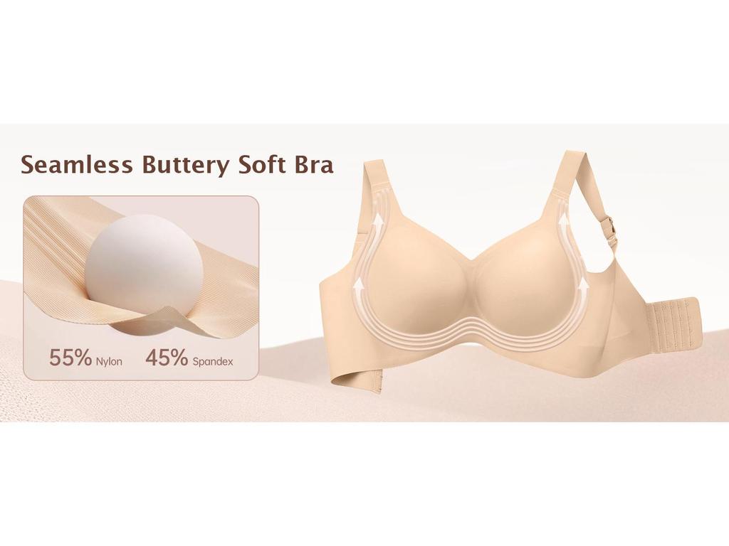 Мягкая поддержка Бесшовный Бюстгальтер-Желе Больших Размеров - Удобный, Без Косточек, С Поддержкой для Большой Груди