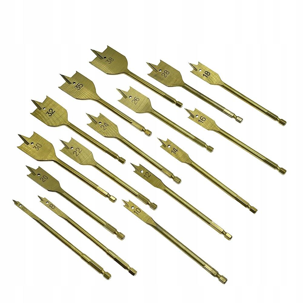Flat Spade Drill Bits for Wood Flat Spade Drill Bits 16 Pcs 6-38mm