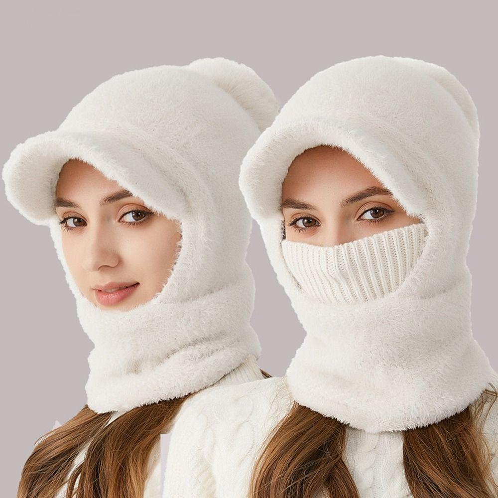 Волокна Шапки Шарф Комплект Защита Ушей Шея Шарф Кепка Новая Защита Ушей Шапка Осень Зима