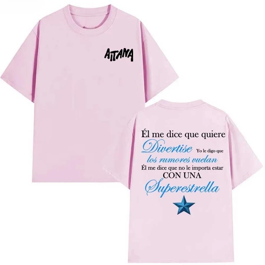 2026 AITANA Superestrella ALBUM TOUR MERCH T Shirt for Men Women Hiphop Streetwear Oversized Tops Cotton T-Shirt
