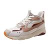 Li Ning Удобная амортизация Средняя высота Кроссовки для бега Женские Umber Gray Red AGCQ248-3