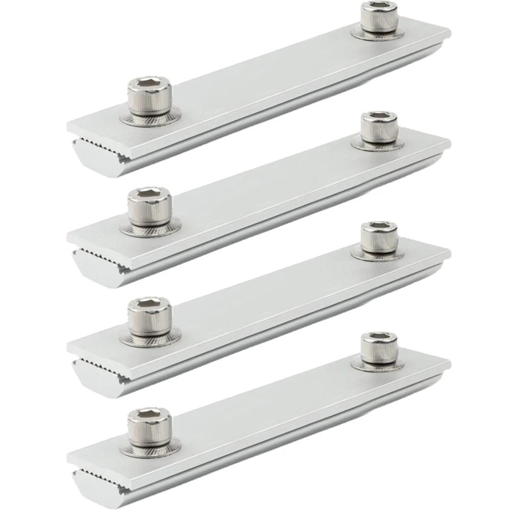 Pv кронштейн направляющий рельс соединитель универсальный солнечный модуль рельсы профиль соединители алюминиевый сплав монтажное соединение 14 см