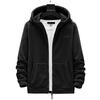 Men's Fleece Jacket, Outdoor Plus Fat Plus Plus Size, Spring and Autumn Fleece Cardigan, Hooded Sweatshirt, Outer