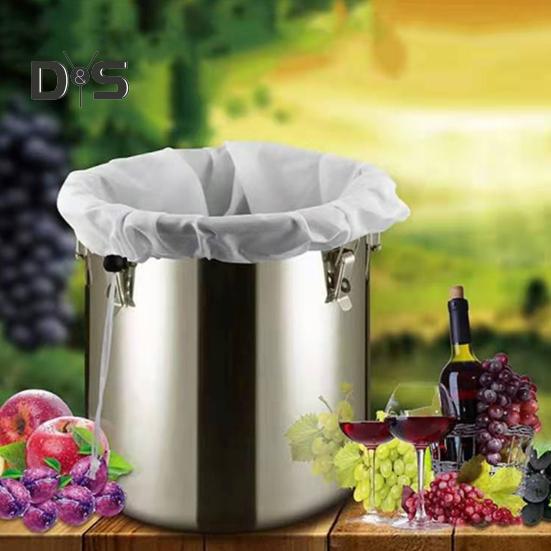 Большие фильтр-мешки для пивоварения. Мешок-сито с мелкой сеткой 250 микрон. Многоразовые сменные пакеты для пивоварения с регулируемым шнурком для зерна хмеля для домашнего пивоварения.