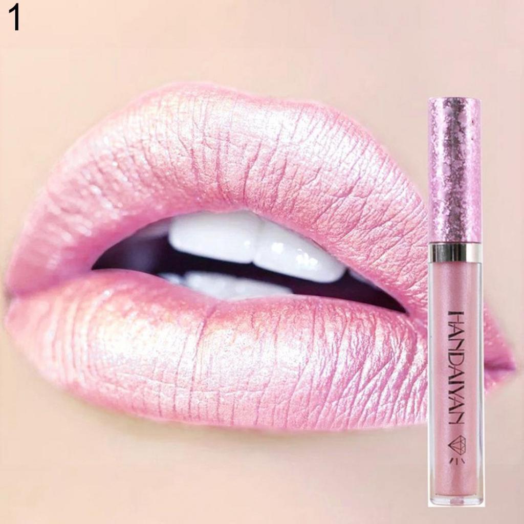 Diamond Lip Gloss Shine Metallic Lip Glaze Charm Long Lasting Glitter Liquid Lipstick Highly Pigmented Lip Gloss Lip Make Up