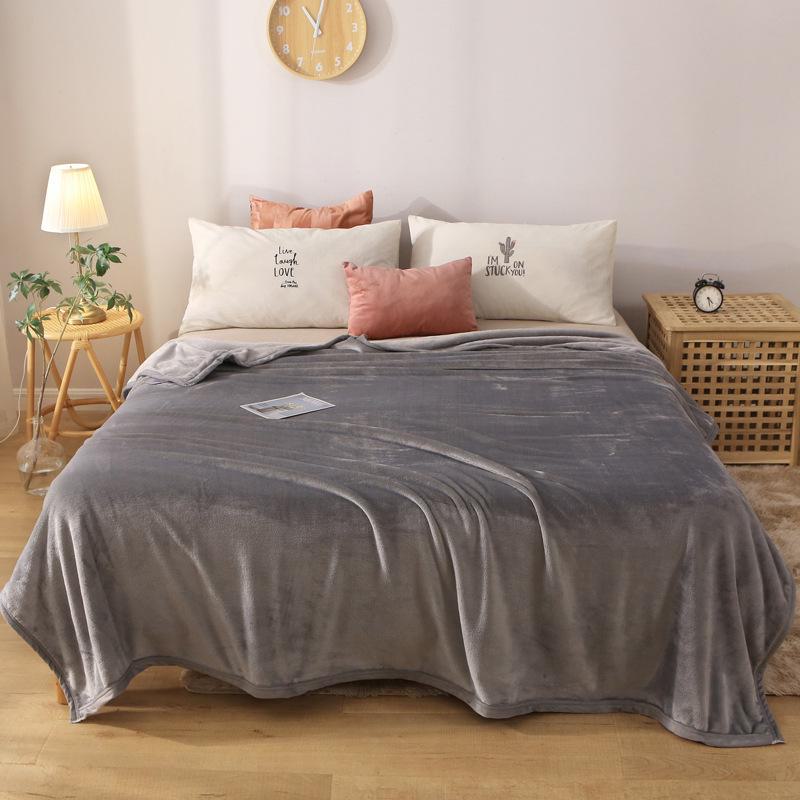 Coral Fleece Flannel Blanket - Winter Gift, Cozy Nap Blanket for Kids & Office