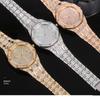 Luxury Men's Quartz Watch Diamond Encrusted Casual Male Business Wristwatch Alloy Steel Band Starry Sky Dial Calendar Function