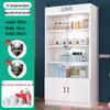 Lockable Glass Display Cabinet for Cosmetics, Gifts, and Wine - Ideal for Beauty Salons and Product Showcases.