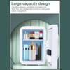 Portable Car Fridge Regrigerator 4L Small Household Silent Cooler Warmer 12V/110V with Mirror & LED