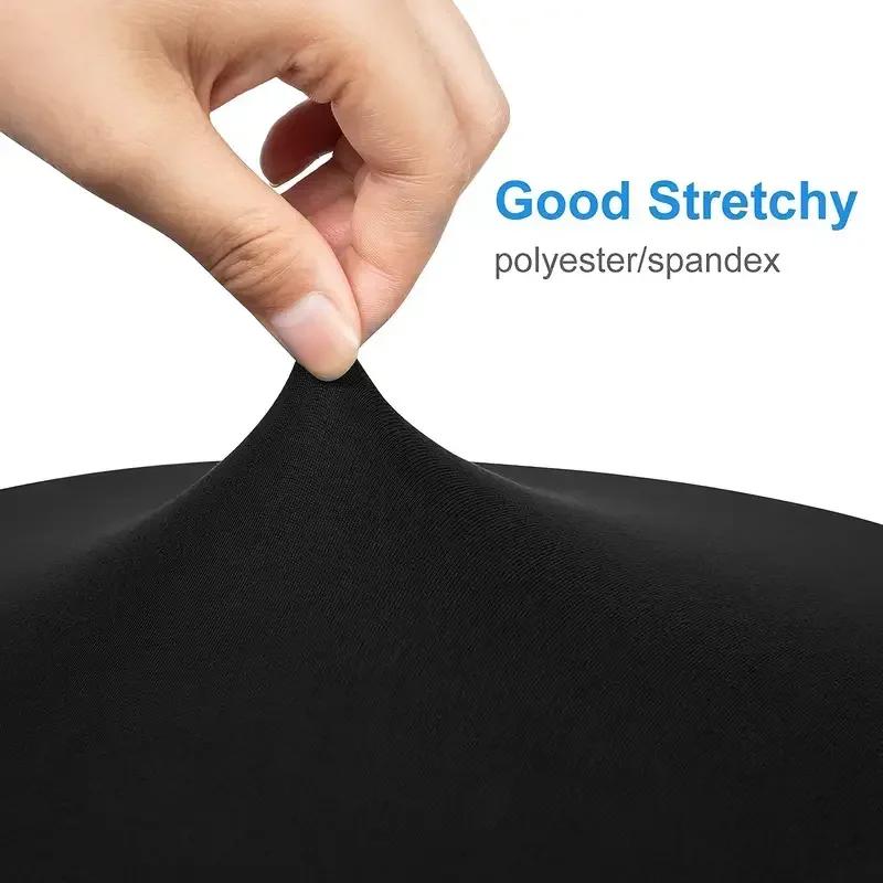 Чехлы для круглых стульев с эластичной резинкой Чехол для вращающегося барного стула Чехол для стула для бара, кофейни Защитное покрытие для сиденья Универсальный однотонный чехол для стула