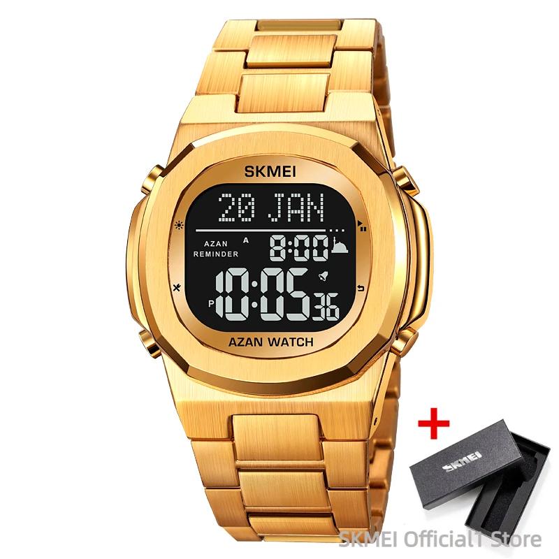 SKMEI 2036 Luxury Digital Wristwatch for Men Waterproof Steel Electronic Mens Watches Countdown Sports Clock 2004 Reloj Hombre