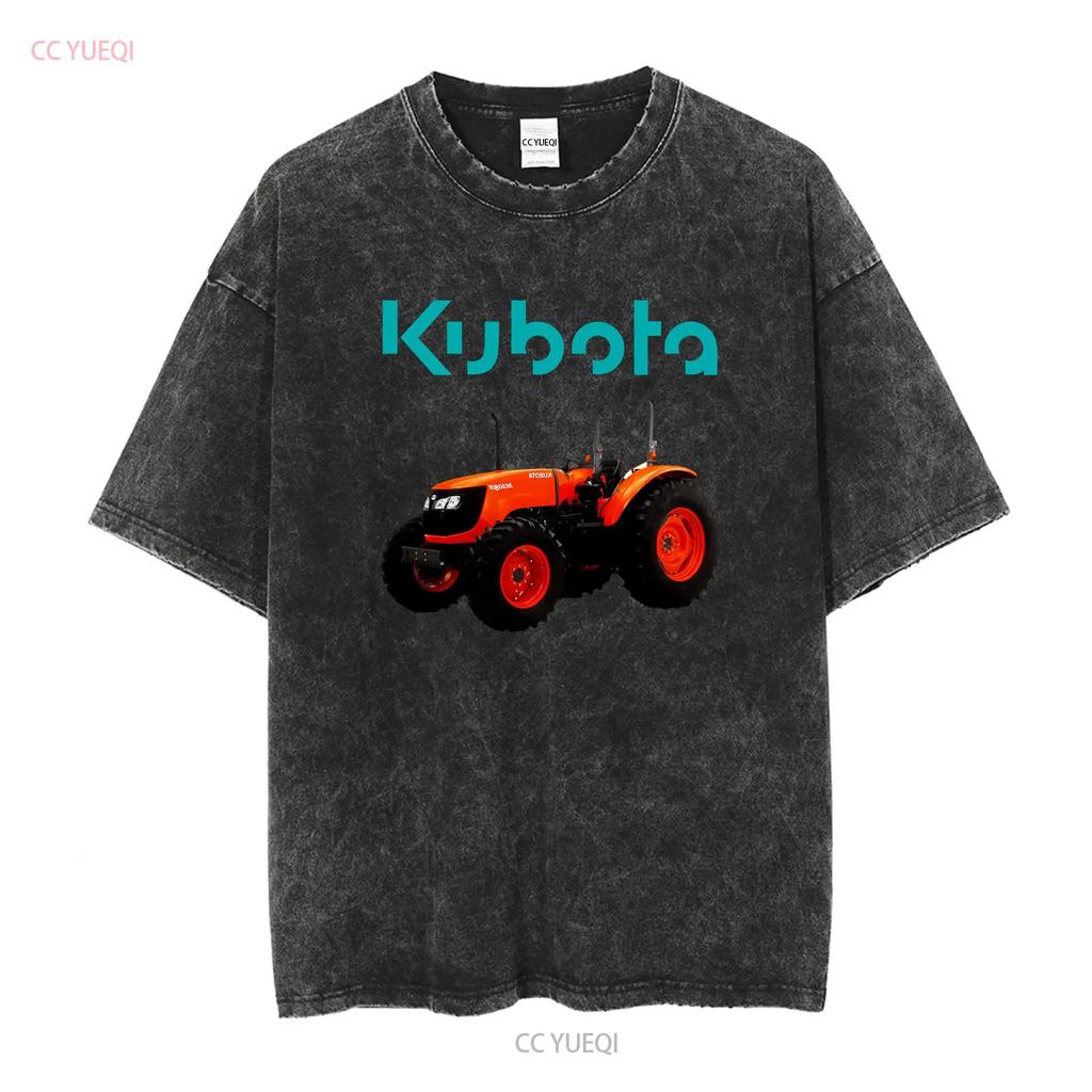 Мужская черная футболка с логотипом трактора Kubota, размер от S до 3XL, винтажная, стильная, повседневная, дизайнерская одежда, мягкая