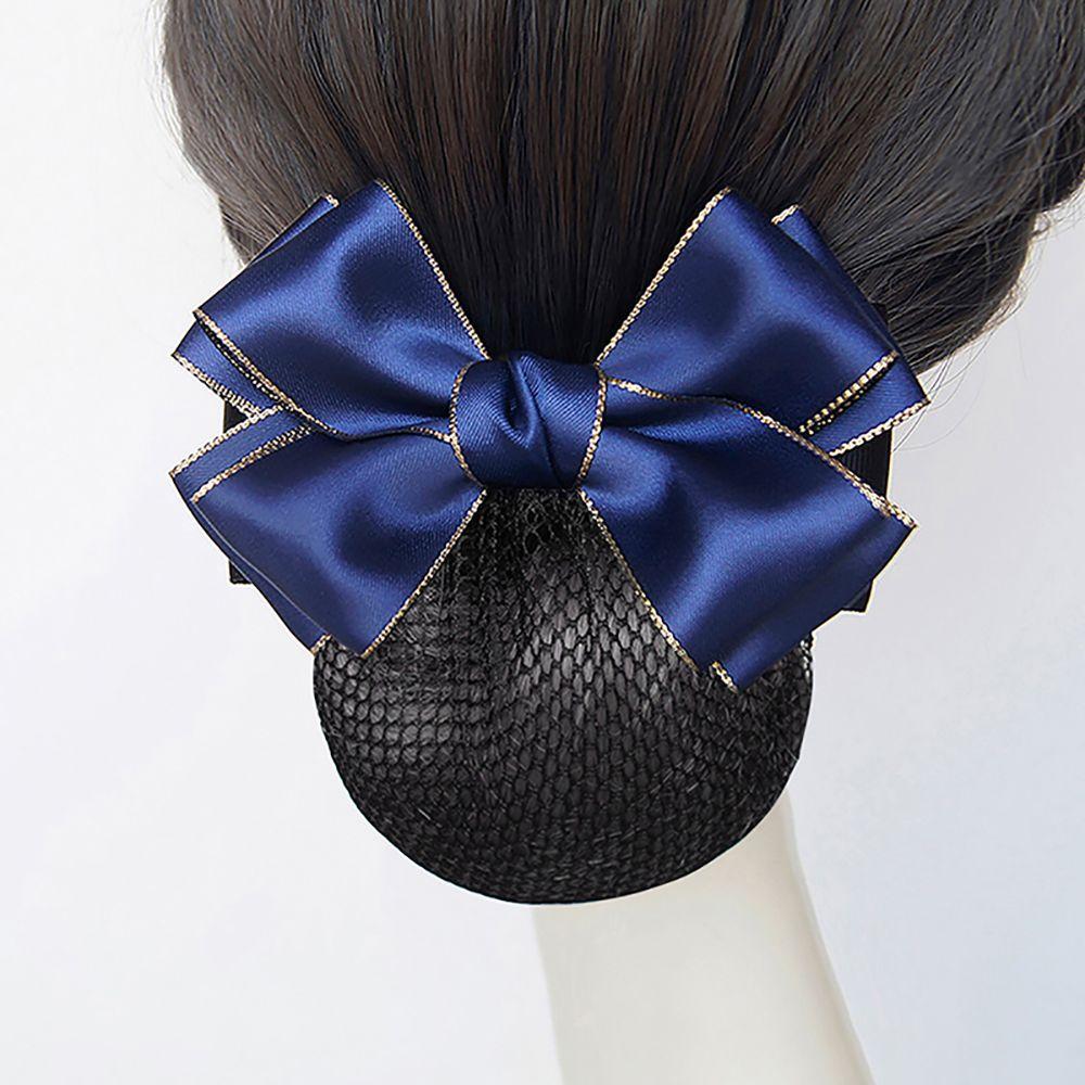 Nurse Female For Girls Headwear Ponytail Clip Korean Bun Snood Hairgrips Cover Net Bow Spring Clip