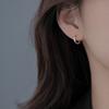 Silver 6/8/10MM Smooth Surface Round 14K Gold Plated Hoop Earrings For Women Classic Fine Jewelry Piercing Ear Accessories