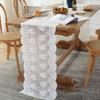 Французский красивый белый трехмерный вышитый хлопчатобумажной нитью кружевной настольный флаг свадебное украшение прямоугольный журнальный столик скатерть покрывало полотенце