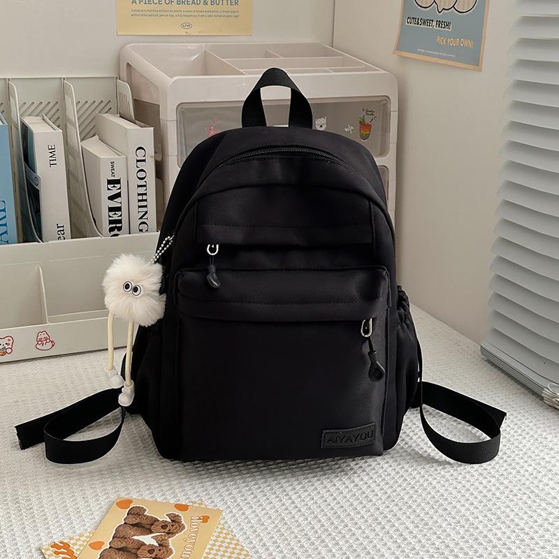 Повседневный кампус однотонный школьный рюкзак для старшеклассника новый маленький свежий нейлоновый дорожный рюкзак для улицы