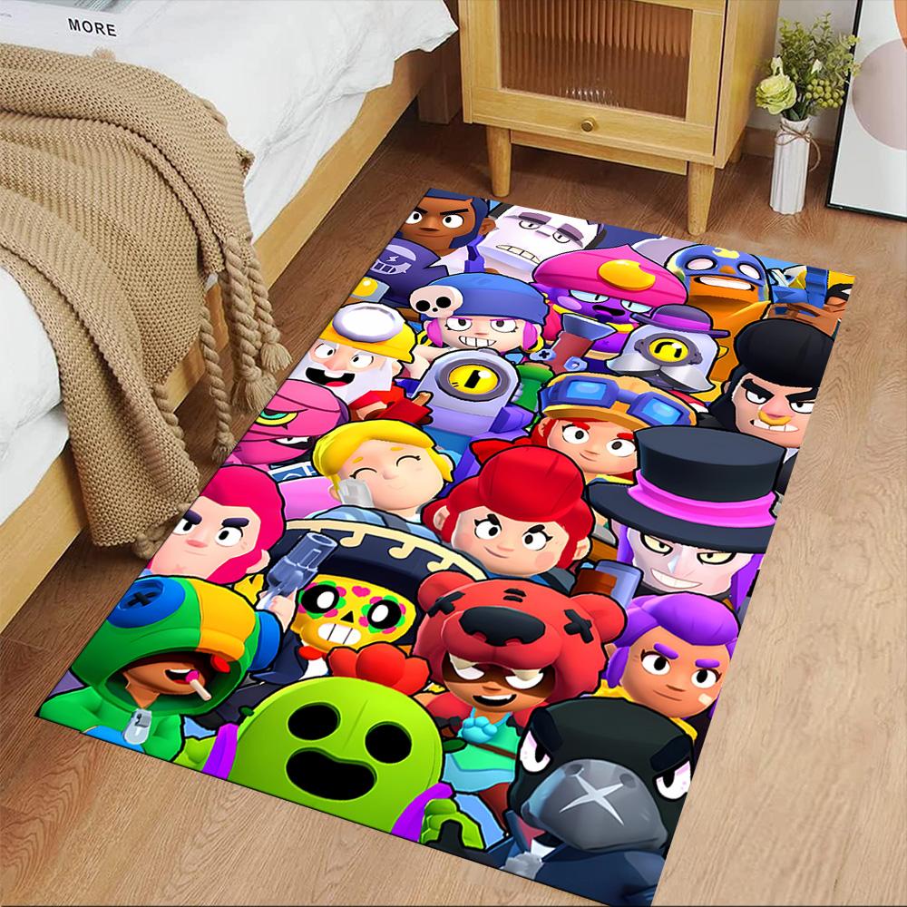 Brawl Stars Floor Rug Office Rug Design for Study room Kitchen Dormitory Hallway Antislip Carpet Decorate Offices Wedding Party Gift