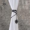 Halloween Style Room Decor Cobweb Curtain Tieback, Adjustable Metal Chain Drapery Holder, Gothic Spider Accessories Web Holder for Home Living Holiday