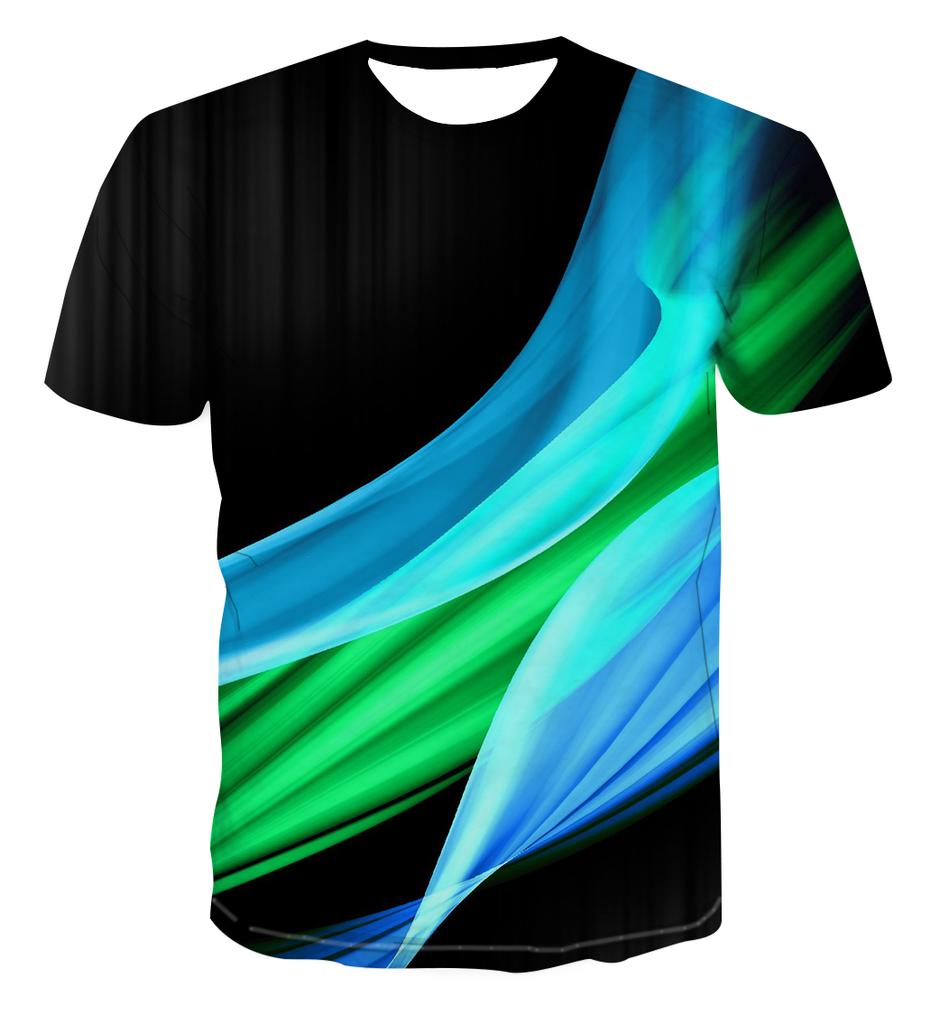 Fashion Men's T-shirts With Abstract Three-dimensional Graphic T Shirts Summer Casual Breathable T-shirts with Short Sleeves Top