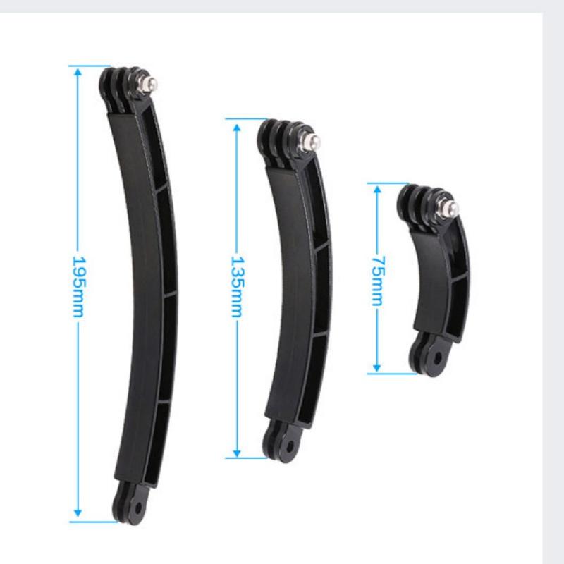 Для GoPro Hero 11 11 9 8 7 DJi Action 1 Xiaomi Action Camera Рамки 1-сторонний изогнутый удлинительный кронштейн Шлем-шест Селфи-палка