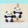 Chengdu Adorable Panda Plush Doll Keychain Flower Design Soft Cute Backpack Charm