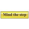 Scan Mind The Step - Polished Brass Effect 200 X 50mm