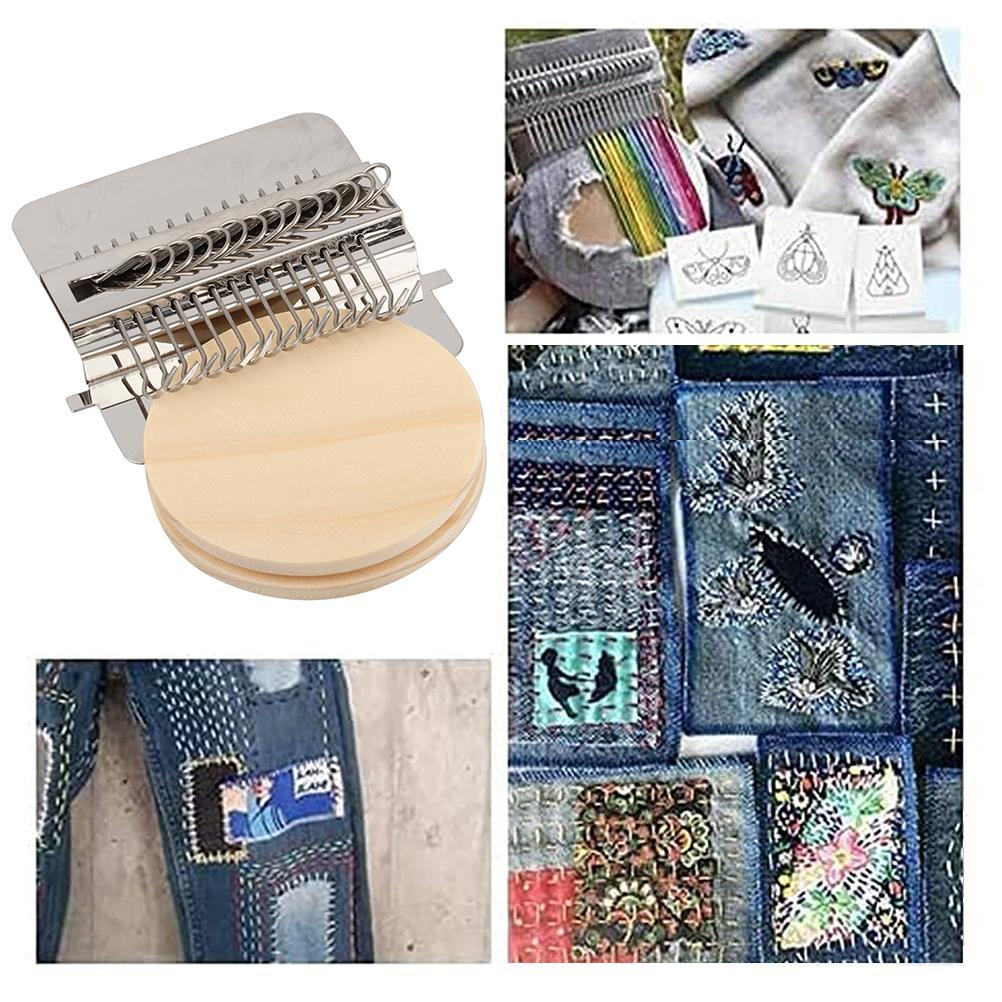 Ручной ткацкий инструмент Мини DIY штопальный инструмент Машина для плетения и заплаток для начинающих