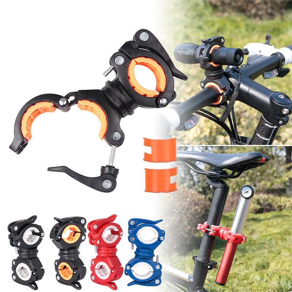 (Kung Pao Chicken)360 Degree Bike LED Flashlight Mount Holder Lamp Stand Bicycle Torch Clip Clamp