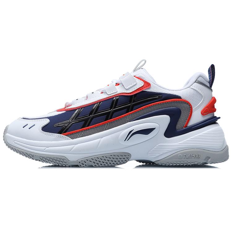Li Ning Nebula OG Амортизация Скользкие Устойчивые к истиранию Легкие Низкие Повседневные Кроссовки Мужские Белый Синий AGCR005-5