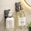 Wall-Mounted Shower and Soap Dispenser: No-Drill Shampoo & Hand Soap Rack for Bathroom Storage.