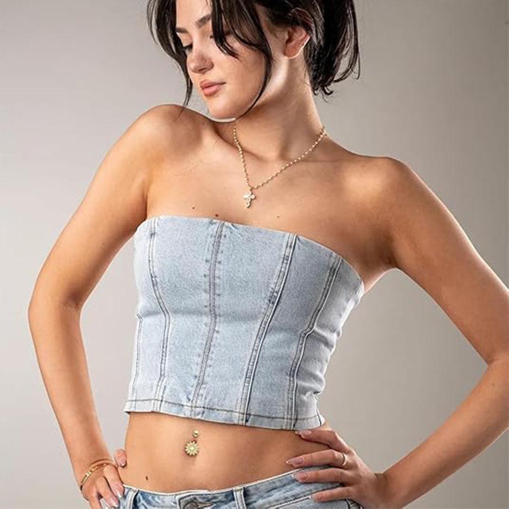 6Pcs Belly Button Ring Surgical Steel Hypoallergenic Belly Rings CZ Clicker Belly Button Piercings Kit for Women Dainty Navel Piercings Pack