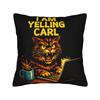 Pillow Case I Am Yelling Carl Donut Cat Meme Square Pillow Cover For Sofa Couch Bed Living Room Kawaii Pillowcases
