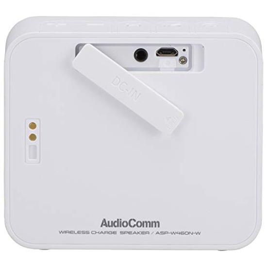 OHM AudioComm Беспроводная Bluetooth колонка Беспроводная и Зарядное устройство, Белый, ASP-W460N-W, 03-3189