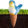 4 Pcs Bird Shaped Self-Watering Spikes Terracotta Clay Plant Watering Globes Planter Pot Insert Automatic Waterer for Garden Balcony