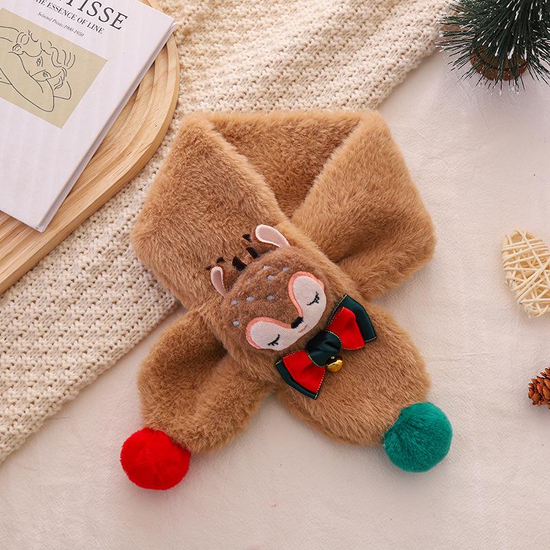 Рождественский снуд: Плюшевый зимний шарф-манишка для младенцев, малышей, мальчиков и девочек