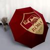 AS Roma, Badge Automatic Opening and Closing, 8 rib Structure Portable Umbrella, Suitable for Men and Women in All Seasons  Perfect Gift for
