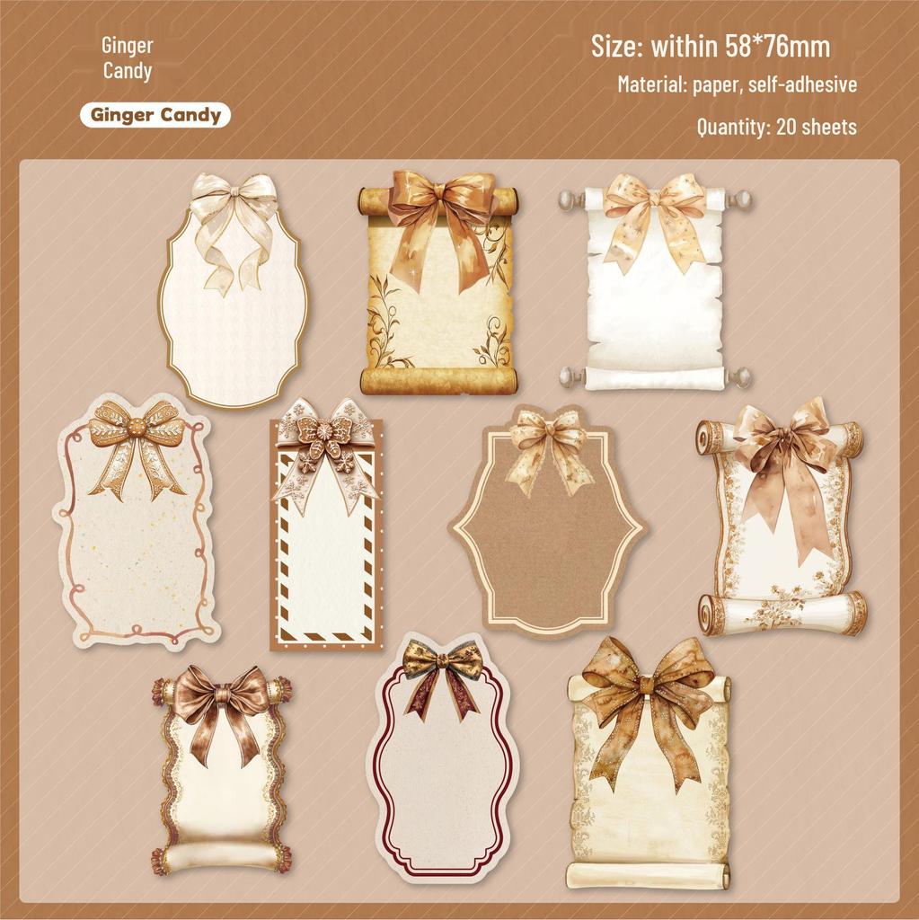 РетроИстория Рукописные Фестивальные Наклейки - Креативный Подарок и Декор для Аккаунта (20 листов для заметок)