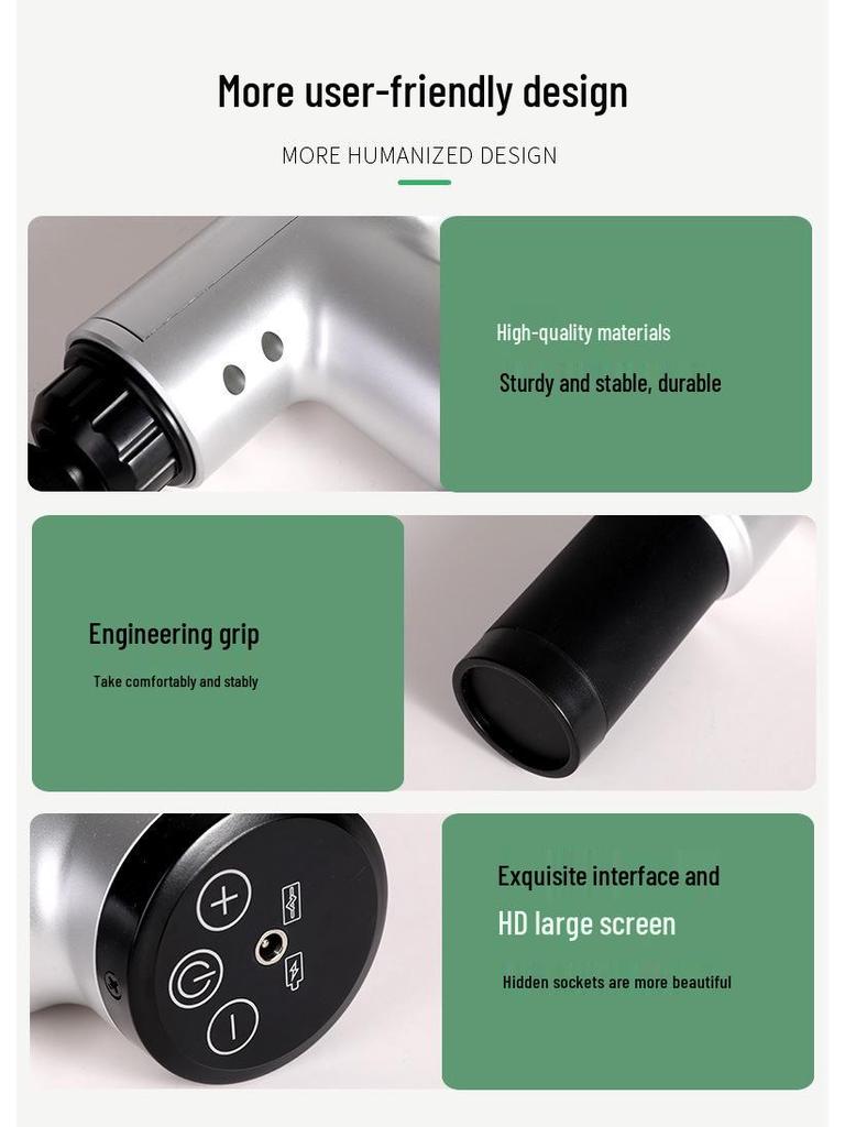 Электрический многофункциональный спортивный массажный пистолет для глубокой мышечной релаксации и йоги