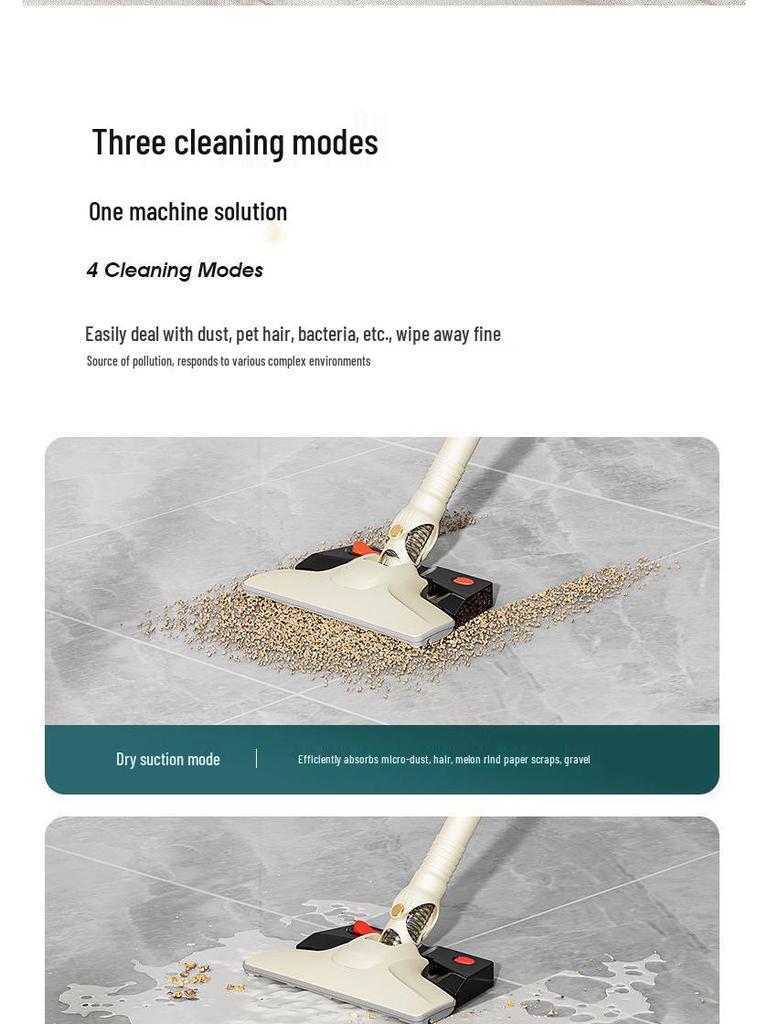 Беспроводной пылесос и швабра «все в одном» с высокой мощностью всасывания для дома - Маленький, ручной, подходит для домашних животных, удалитель пылевых клещей