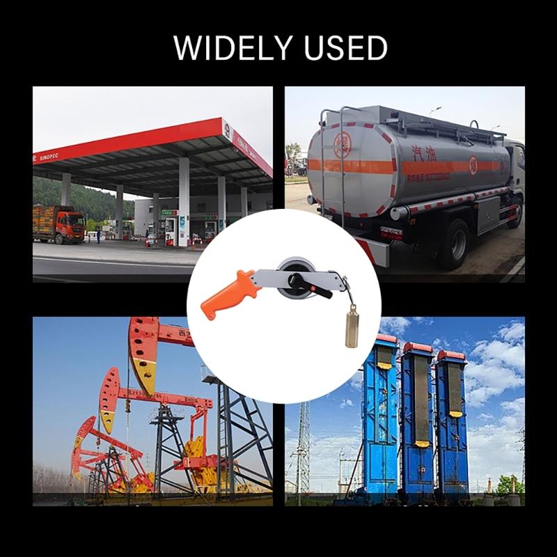 Масломерная лента с латунным лотом, двухсторонняя шкала, стальная масломерная лента для точного измерения глубины в резервуарах