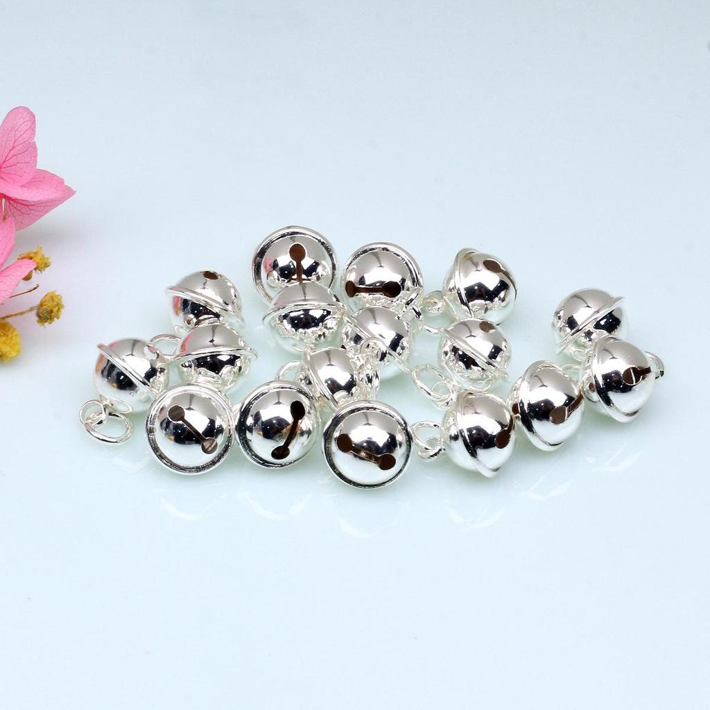 Sand Gold Plated Bell Pendant with Ring Ball Woven Rope Bracelet Charm - DIY Handmade Jewelry