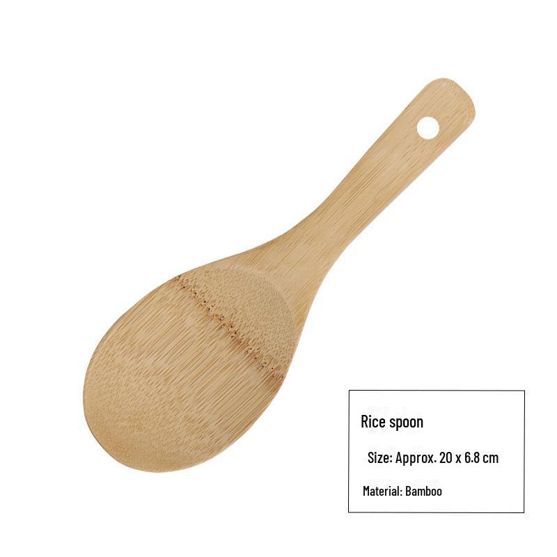 Набор бамбуковых лопаток: Длинная ручка, антипригарное покрытие, индивидуальный логотип, в комплект входит ложка для риса.