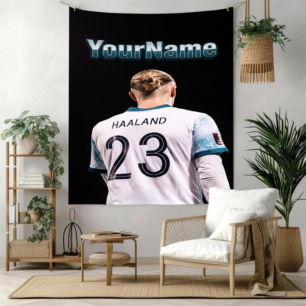 Haaland Custom Your Name Wall Decor Tapestry Art For Pet Memorial Birthdaywedding Party Backdrop Family Gift