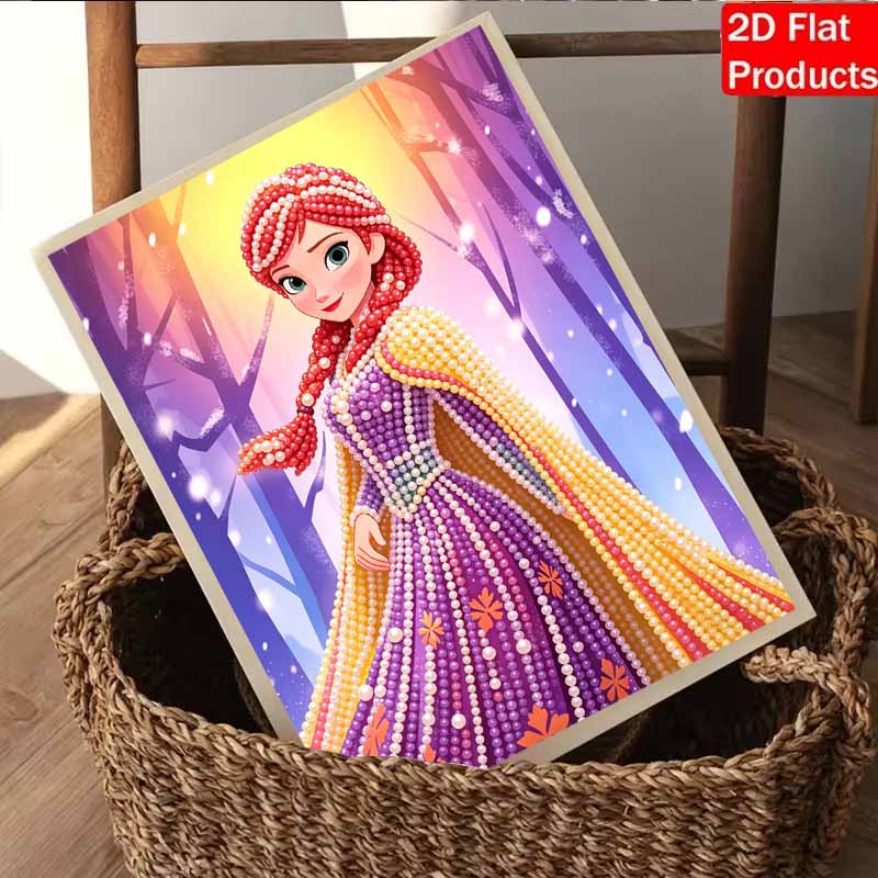 Disney Жемчужная живопись Принцесса Анна Сделай сам Жемчужное искусство Набор для жемчужной живописи Жемчужное искусство Рисование на стене Подходит для украшения дома и офиса Подарки ручной работы