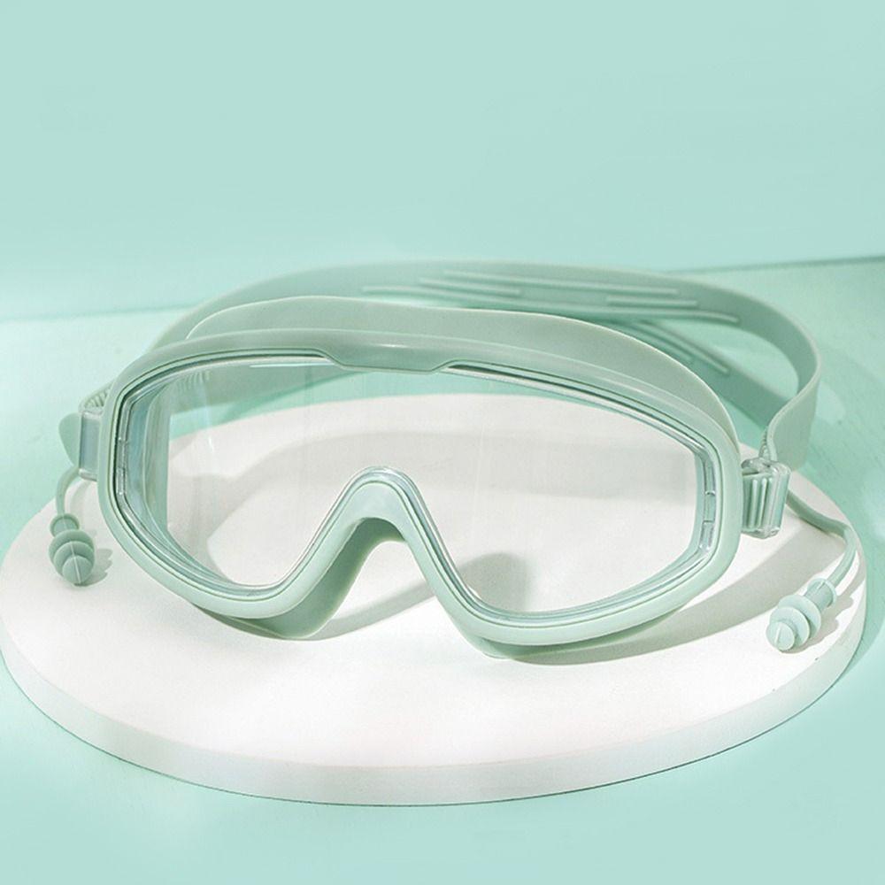 Adult Youth High Definition Wide View Swim Eyewear Swimming Goggles Eyeglasses with Earplugs