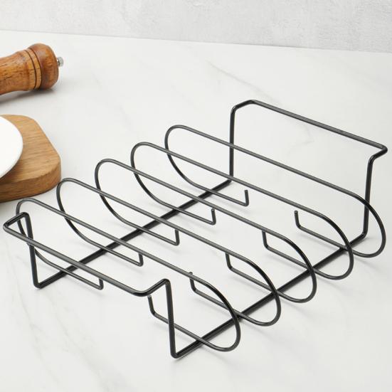 Подставка для ребер из нержавеющей стали для гриля вмещает несколько стоек для ребер Подставка для жарки барбекю на гриле Говядина Курица Индейка Аксессуары для барбекю